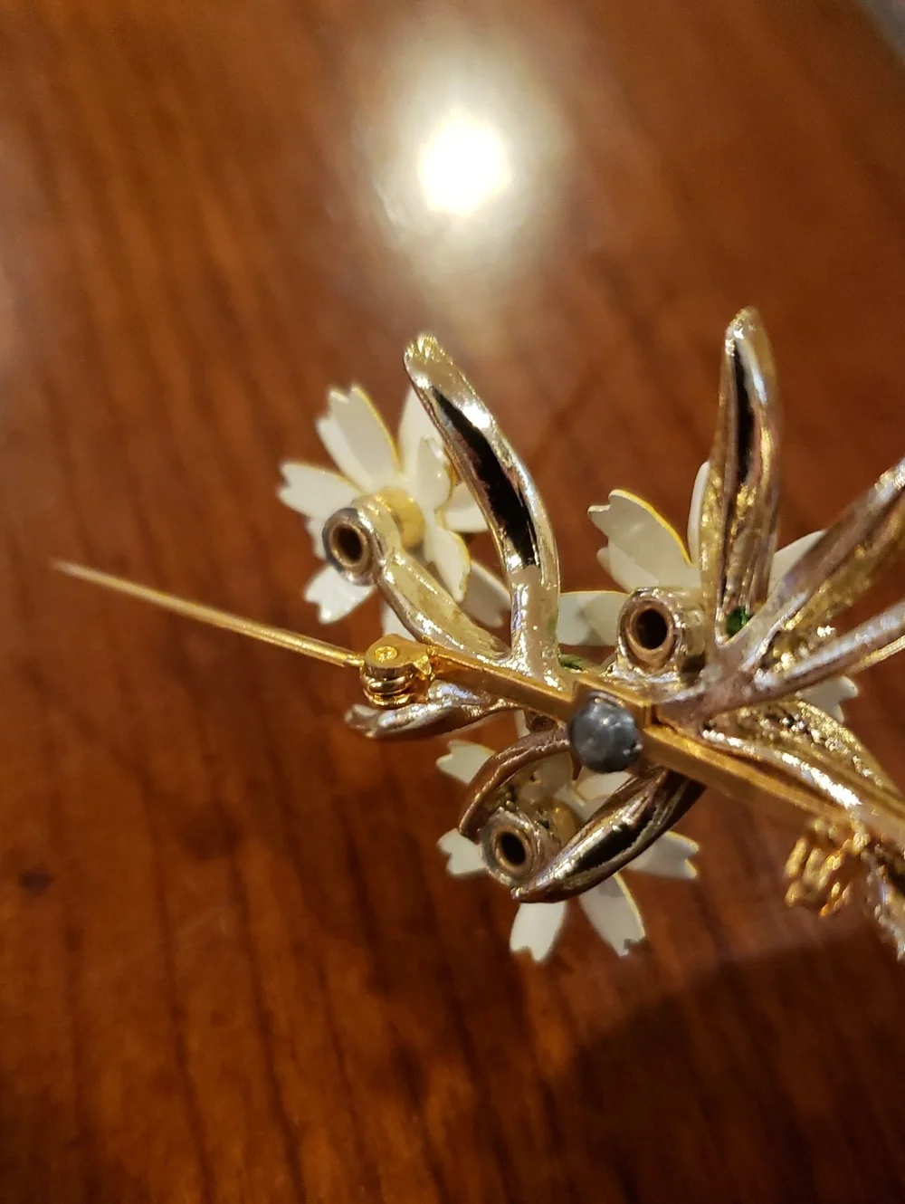 Vtg- Gold and Yellow Floral Brooch